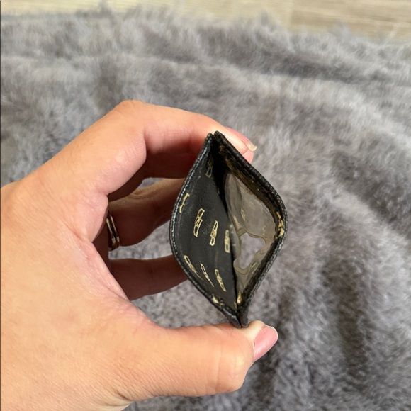 Dooney & Bourke Black and Gold Card Holder - Picture 3 of 3